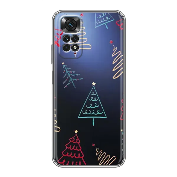 Чохол з принтом «Різдвяні ялинки» для Xiaomi Redmi Note 11 / 11s Чохол з принтом «Різдвяні ялинки» для Xiaomi Redmi Note 11 / 11s