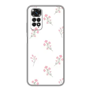 Чехол с розовым рисунком для Xiaomi Redmi Note 11 / 11s (Розовые цветы)