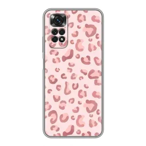 Чехол с розовым рисунком для Xiaomi Redmi Note 11 / 11s (Розовый леопард)