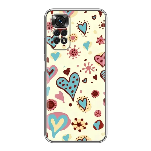 Чохол з принтом «Сердечки» для Xiaomi Redmi Note 11 / 11s Чохол з принтом «Сердечки» для Xiaomi Redmi Note 11 / 11s