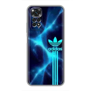 Чехлы Адидас для Xiaomi Redmi Note 11 / 11s (AlphaPrint) (Синий Адидас)