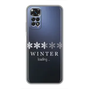 Зимние Чехлы для Сяоми Редми Ноут 11 / 11s - прозрачный фон (Winter loading)
