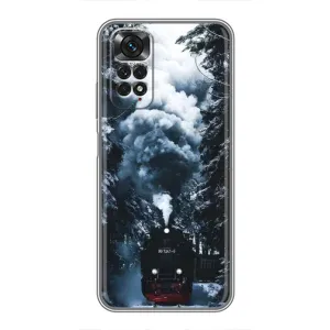 Новорічні, Святкові Чохли для Xiaomi Redmi Note 11 / 11s - 2024 год (Зимовий потяг)