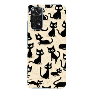 Чохол з принтом «Чорні коти» для Xiaomi Redmi Note 11E Pro