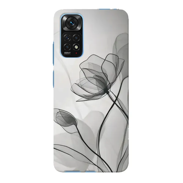 Чехол с принтом «Черные цветы» для Xiaomi Redmi Note 11E Pro