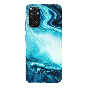 Мраморный чехол на Xiaomi Redmi Note 11E Pro (VPrint) (Голубой мрамор)