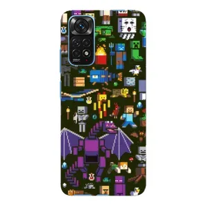 Чохол Майнкрафт на Xiaomi Redmi Note 11E Pro (AlphaPrint) Minecraft (Колаж Майнкрафт)