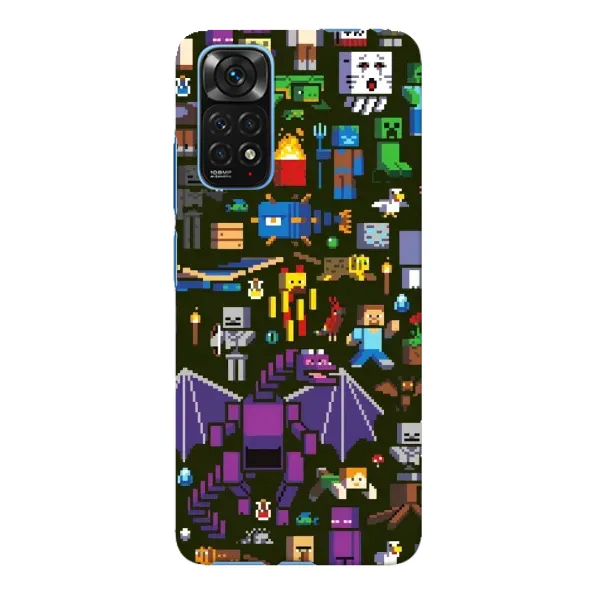 Чохол з принтом «Колаж Майнкрафт» для Xiaomi Redmi Note 11E Pro