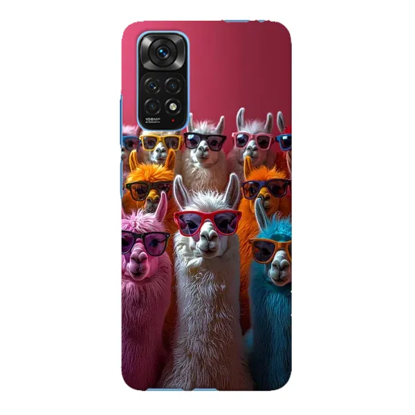 Чохол з принтом «Лами в окулярах» для Xiaomi Redmi Note 11E Pro