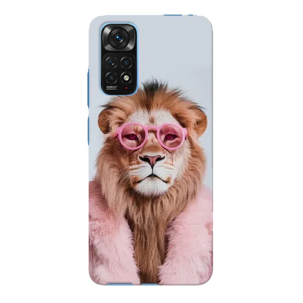 Чохол з принтом «Лев в окулярах» для Xiaomi Redmi Note 11E Pro