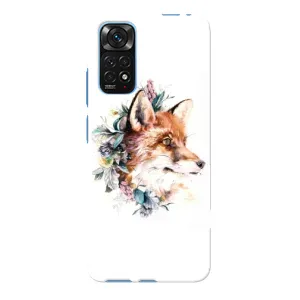 Чехлы с картинкой Лисички для Xiaomi Redmi Note 11E Pro (VPrint) (Лисичка в цветочках)