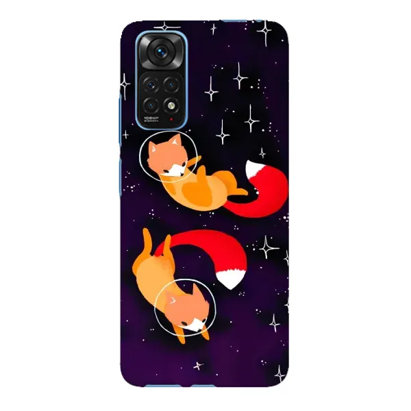 Чехол с принтом «Лисички космонавты» для Xiaomi Redmi Note 11E Pro