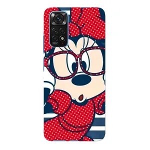 Эксклюзивный чехол для Xiaomi Redmi Note 11E Pro (AlphaPrint - Мультяшные) (Маус в очках)