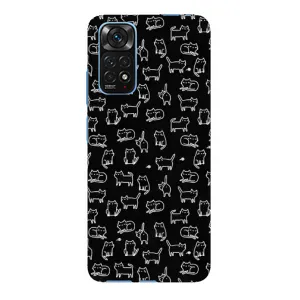Чехол с принтом для Xiaomi Redmi Note 11E Pro (AlphaPrint) Модные коты (Меленькие котики)