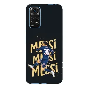 Чехлы для Xiaomi Redmi Note 11E Pro (Leo чемпион) (AlphaPrint) (Messi ПСЖ)