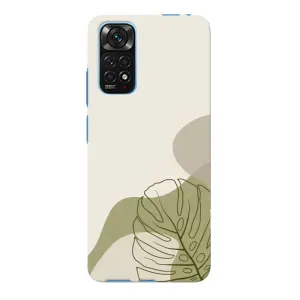 Силконовий чохол з принтом в квітах на Xiaomi Redmi Note 11E Pro (Зелена монстера дизайн)