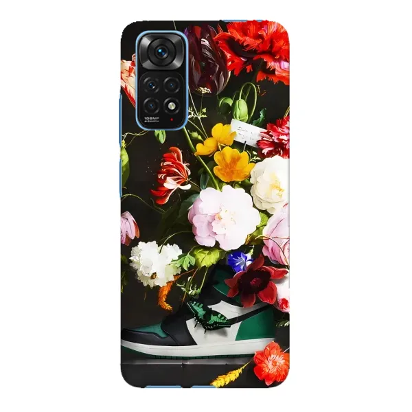 Чохол з принтом «Nike цветы» для Xiaomi Redmi Note 11E Pro