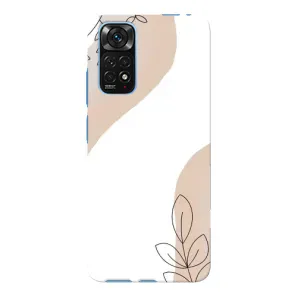 Силконовий чохол з принтом в квітах на Xiaomi Redmi Note 11E Pro (Нюдова гілочка абстракція)