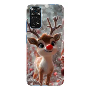 Яркий чехол для Xiaomi Redmi Note 11E Pro с Зимними Оленятами