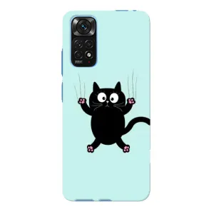 Чехол с принтом для Xiaomi Redmi Note 11E Pro (AlphaPrint) Модные коты (Падающий кот)