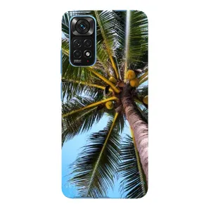 Силиконовый чехол с КАРТИНКАМИ лето для Xiaomi Redmi Note 11E Pro (AlphaPrint) (Пальма)