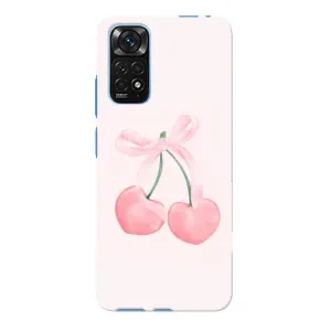 Чехол с розовым рисунком для Xiaomi Redmi Note 11E Pro (Розовые вишни)