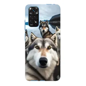 Чехол с Хаски для Xiaomi Redmi Note 11E Pro - (AlphaPrint) (Селфи ХАски)