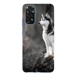 Чехол с Хаски для Xiaomi Redmi Note 11E Pro - (AlphaPrint) (Верный пес)