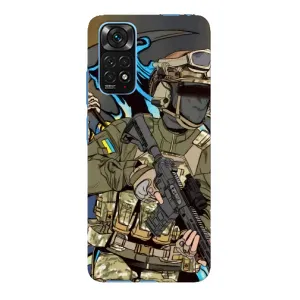 Чехлы с картинкой ЗСУ для Xiaomi Redmi Note 11E Pro (AlphaPrint) (Воин ВСУ)