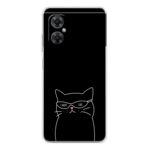 Чехол с рисунком кот на Xiaomi Redmi Note 11R (Равнодушный кот)