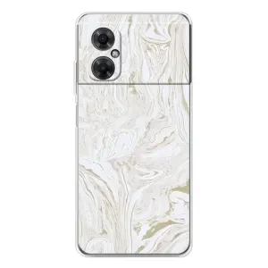 Мраморный чехол на Xiaomi Redmi Note 11R (VPrint) (Белый мрамор)