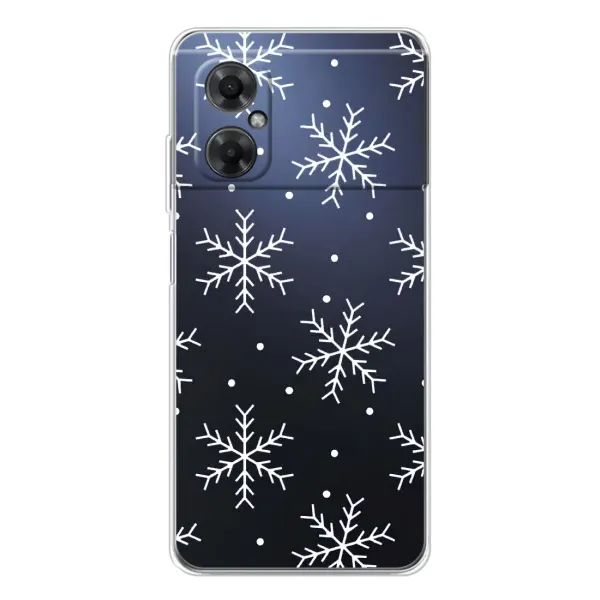 Чехол с принтом «Белые снежинки» для Xiaomi Redmi Note 11R Чехол с принтом «Белые снежинки» для Xiaomi Redmi Note 11R