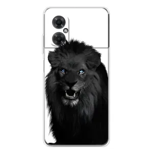 Чехлы с картинками животных Xiaomi Redmi Note 11R (Черный ЛЕВ)