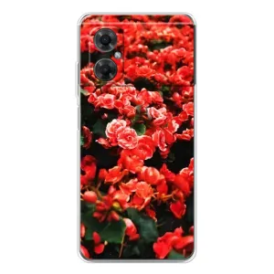 Чохли з квітами для Xiaomi Redmi Note 11R (VPrint) (Квіти червоні)
