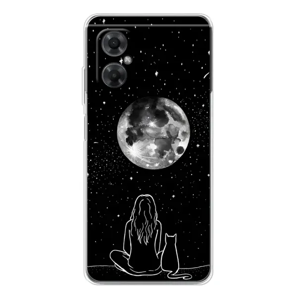 Чохол з принтом «Дівчина з котом» для Xiaomi Redmi Note 11R