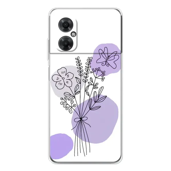 Чехол с принтом «Букет фиолетовая абстракция» для Xiaomi Redmi Note 11R