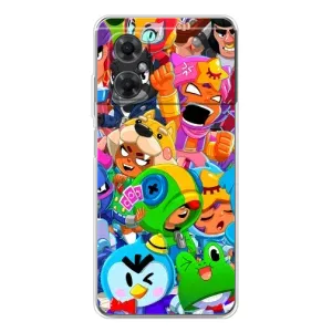 Чехлы Brawl Stars для Xiaomi Redmi Note 11R (AlphaPrint) (Герои Бравл Старс)