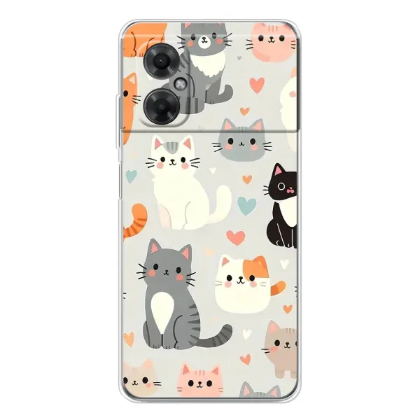 Чохол з принтом «Колаж котів» для Xiaomi Redmi Note 11R