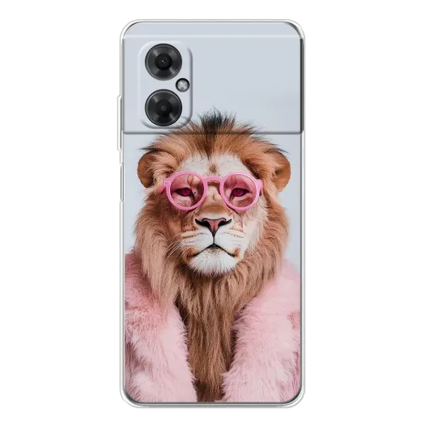 Чехол с принтом «Лев в очках» для Xiaomi Redmi Note 11R