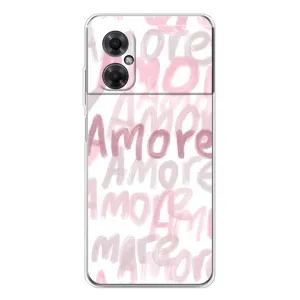 Чохол з розовим принтом для Xiaomi Redmi Note 11R (Аморе любов)