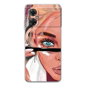Чехол с печатью для Xiaomi Redmi Note 11R - (Мода) (AlphaPrint) (Макияж)