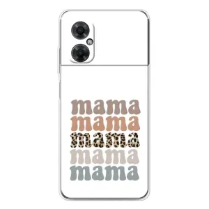 Чехлы для мамы на Xiaomi Redmi Note 11R (Текстовый коллаж мама)