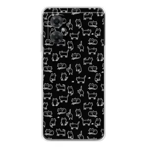 Чехол с принтом для Xiaomi Redmi Note 11R (AlphaPrint) Модные коты (Меленькие котики)