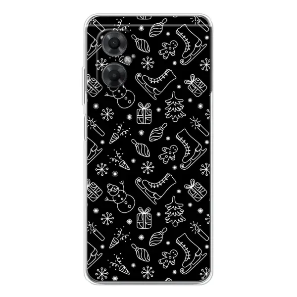 Чехол с принтом «Новогодний фон» для Xiaomi Redmi Note 11R