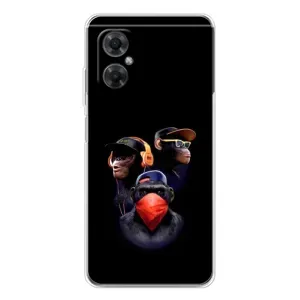 Чехол с Обезьянами Xiaomi Redmi Note 11R - (AlphaPrint) (Три обезьяны)