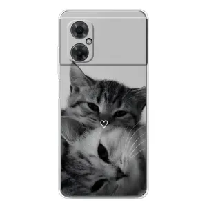Чехол с рисунком кот на Xiaomi Redmi Note 11R (Пара котов)
