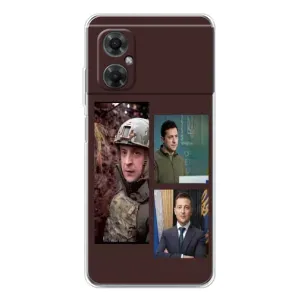 Чехол для Xiaomi Redmi Note 11R (AlphaPrint - с принтом Зеленского) (Президент)