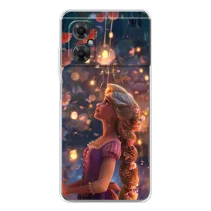 Чехол Рапунцель для Xiaomi Redmi Note 11R (Рапунцель фонарики)