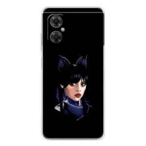 Чехлы Венсдей на Xiaomi Redmi Note 11R Уэнсдей (AlphaPrint) (серьезная Уэнздей)