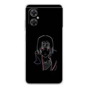 Чехлы на тему: Итачи Учиха для Xiaomi Redmi Note 11R (AlphaPrint) (силуэт Итачи)